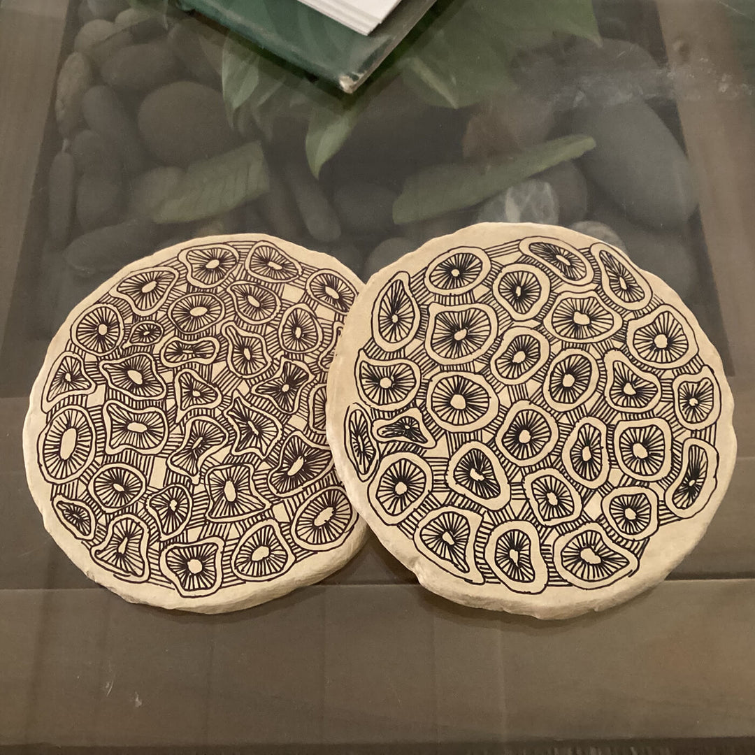 Hand-Illustrated Coasters - Tree Cells