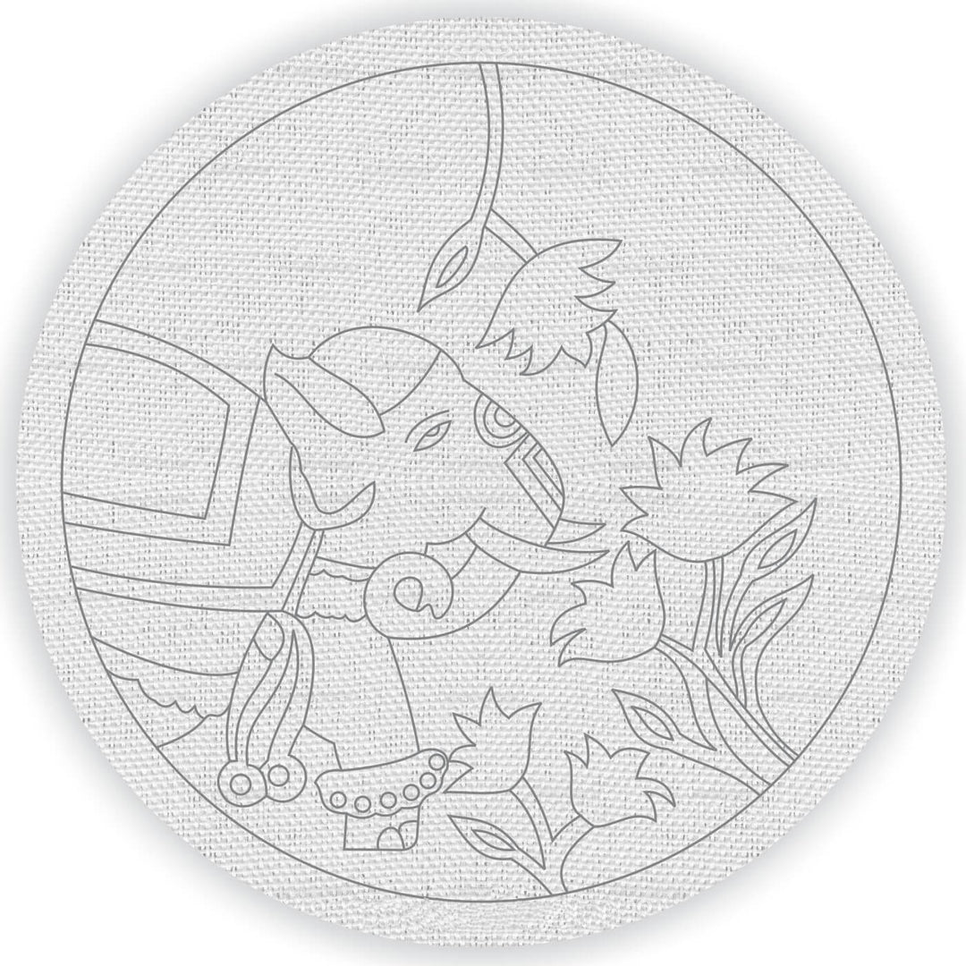 Trial Pack - Bird and Animal Motifs Premarked Canvas Bases - Set of 7