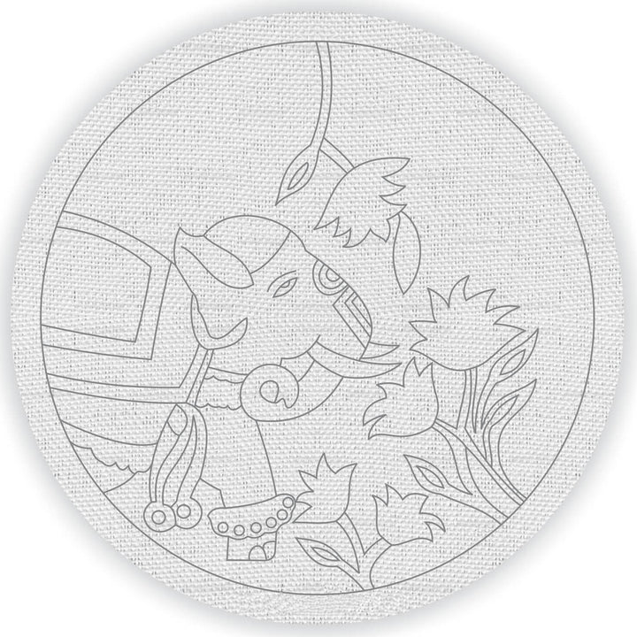 Trial Pack - Bird and Animal Motifs Premarked Canvas Bases - Set of 7