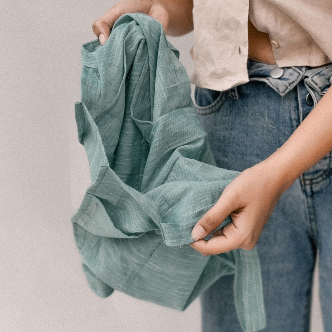 Premium Linen Tote Bag - Green