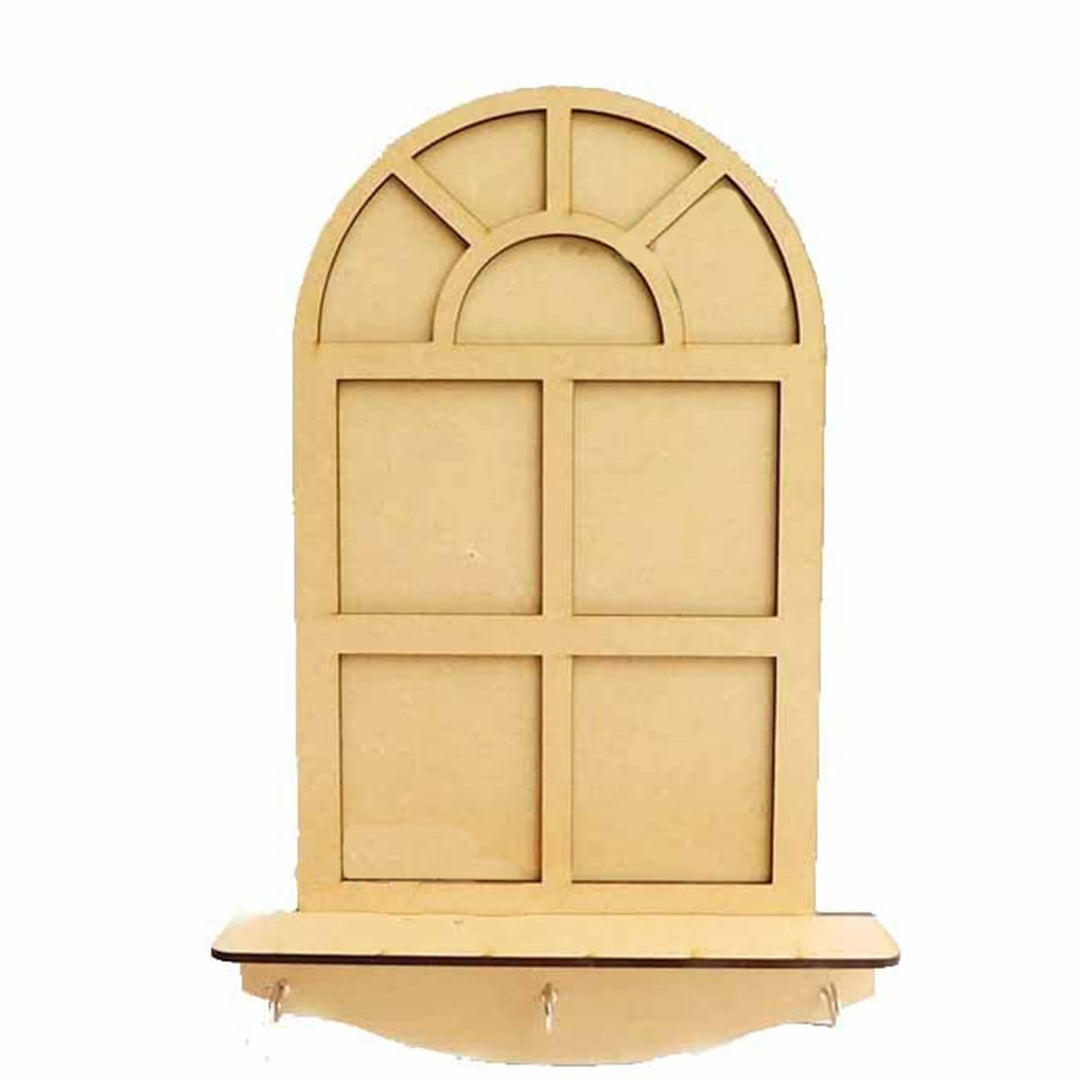 Ready to Paint MDF Photo Frame - Window with Keyholder
