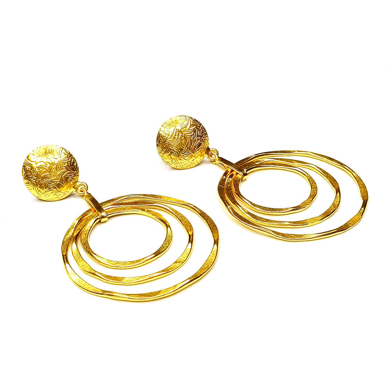 Antique 18K Gold Polished Danglers