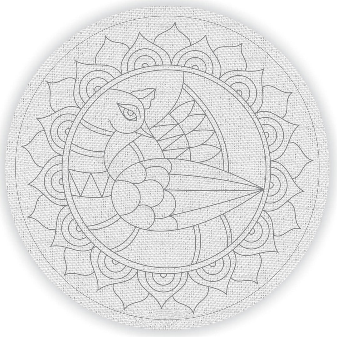 Trial Pack - Birds and Flowers Premarked Canvas Bases - Set of 8