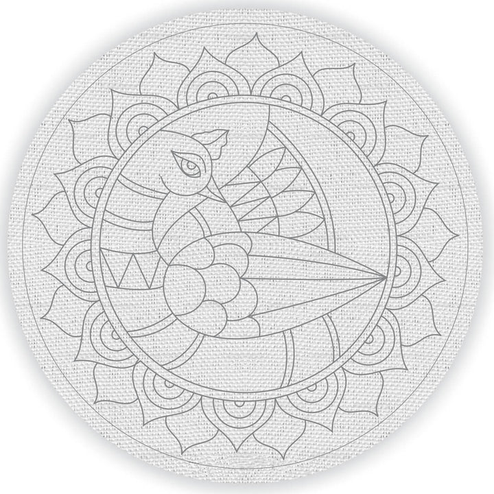 Trial Pack - Birds and Flowers Premarked Canvas Bases - Set of 8
