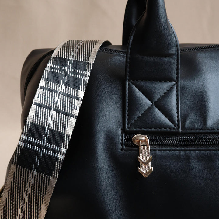 Faux Leather Weekend Holdall Handbag