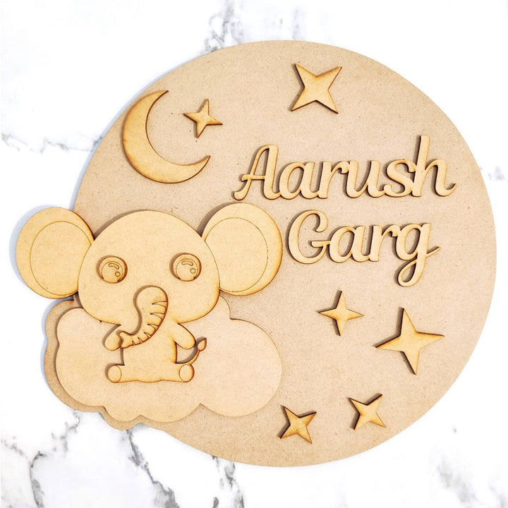 Saver Bundle - Ready to Paint MDF Nameplate - Mini Elephant