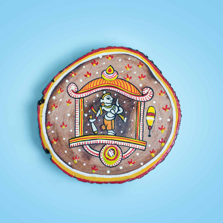 Handpainted Ganjifa Magnet - Balrama