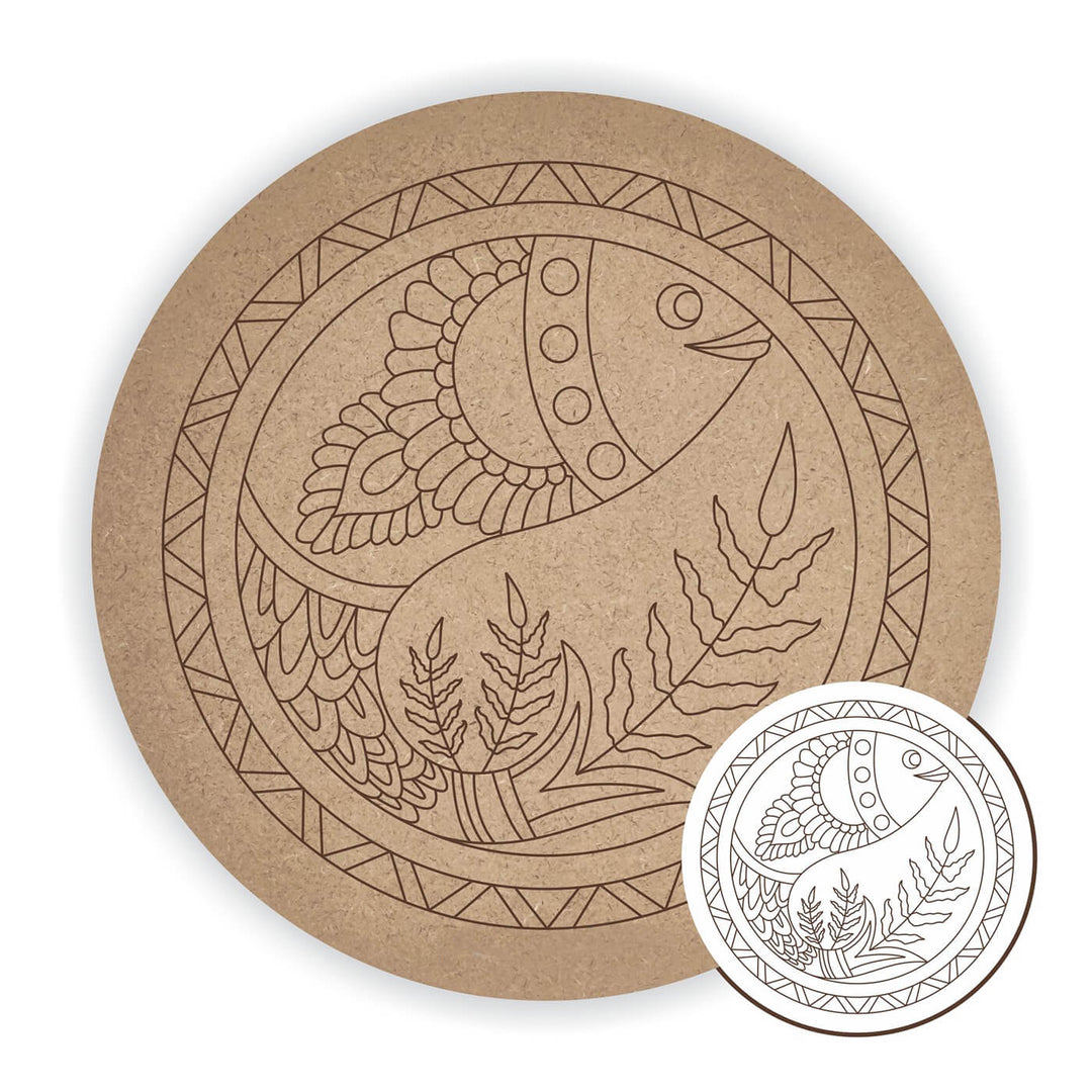 Trial Pack - Birds and Animals Premarked MDF Bases - Set of 7