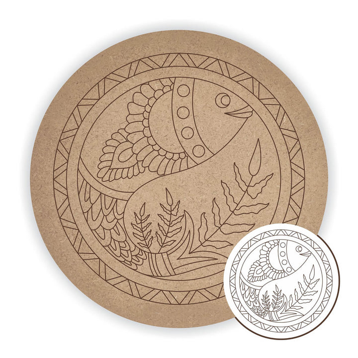 Trial Pack - Birds and Animals Premarked MDF Bases - Set of 7