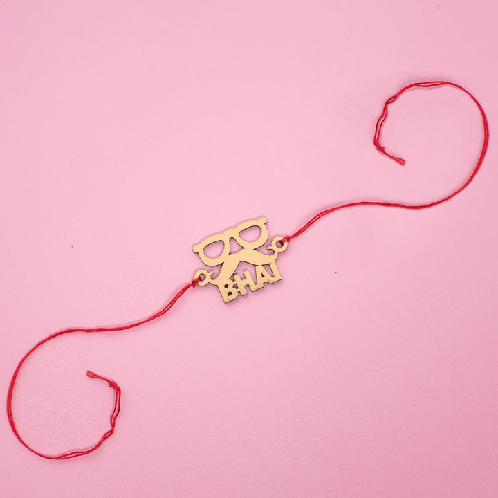 Handcrafted MDF Rakhi With Roli Chawal