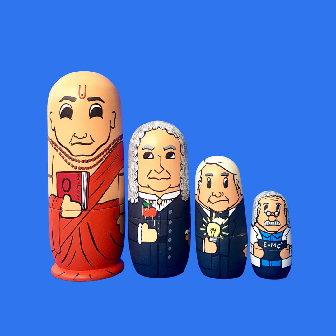 Great Inventors of The World Wooden Dolls - Set of 4