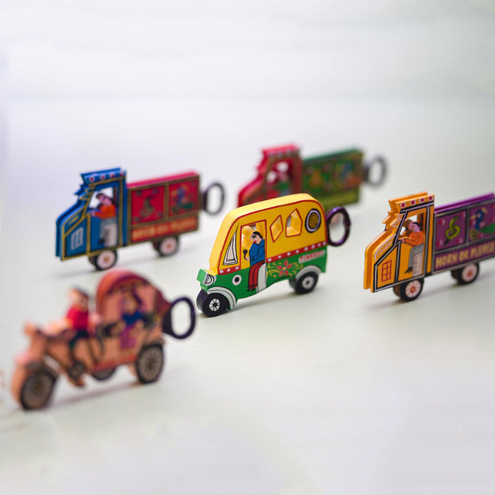 Hand-Painted Lorry Bottle Opener - Blue