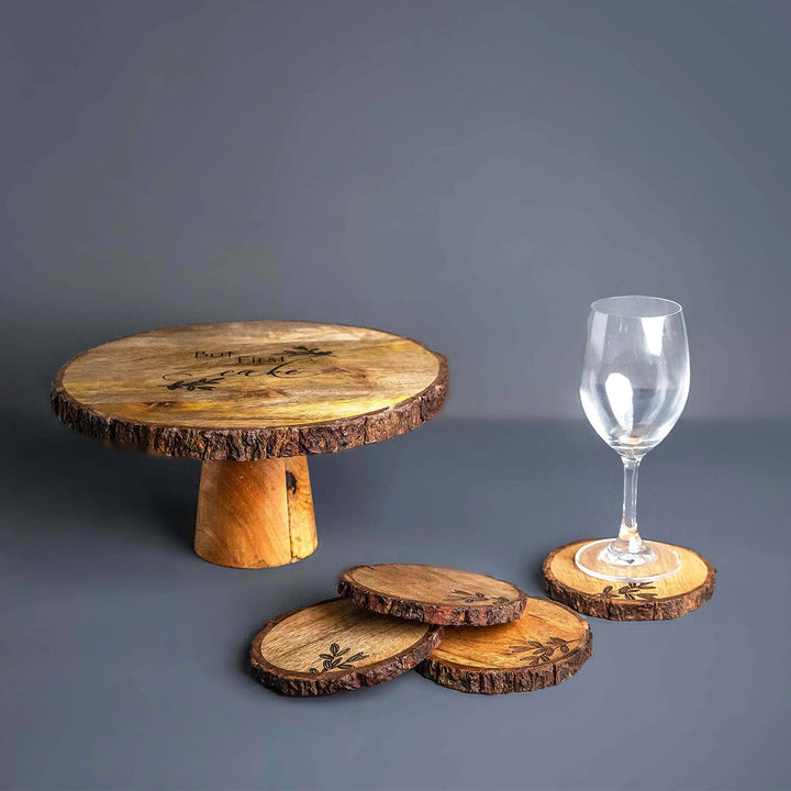 Callen Cake Stand and Coaster Set