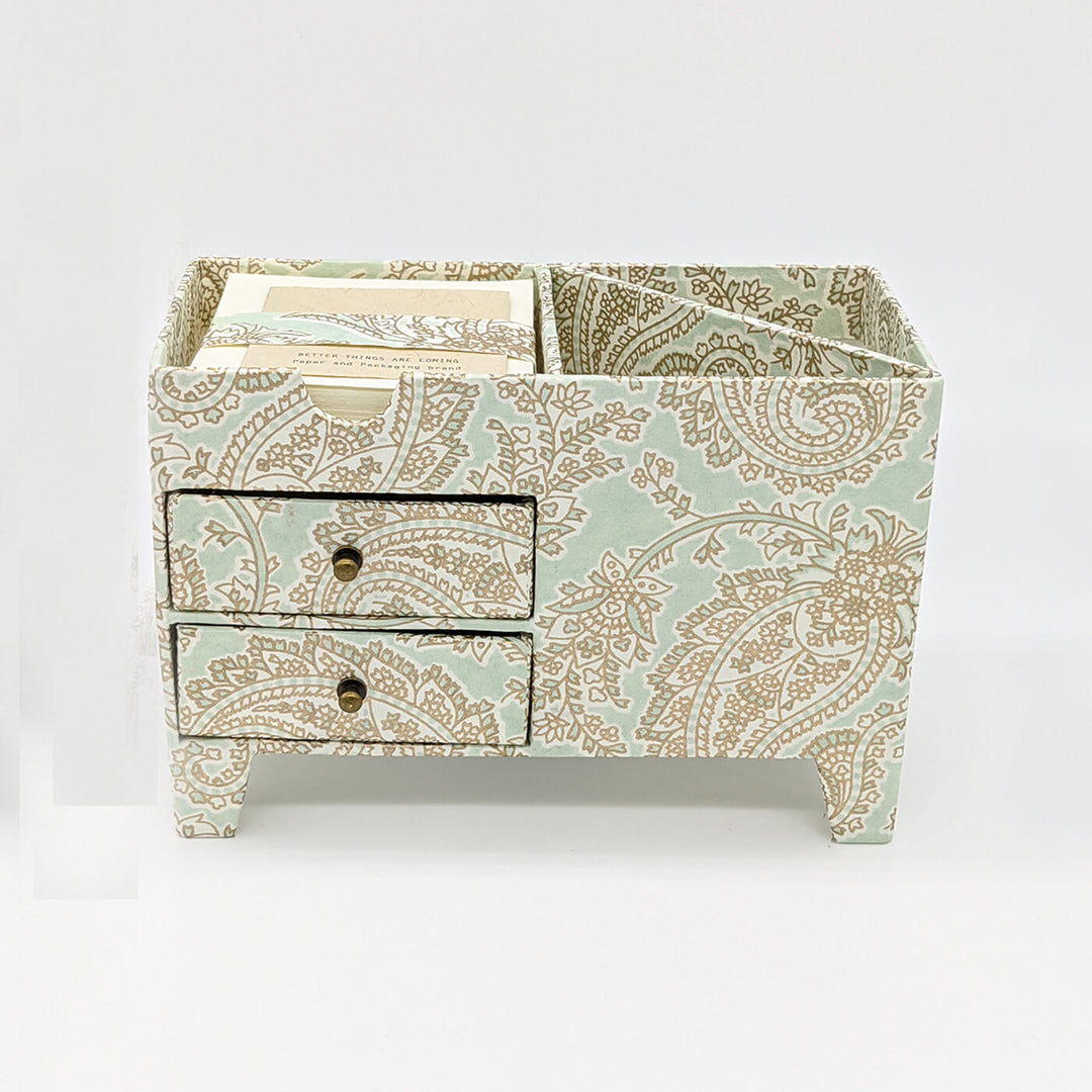 Handmade Paper Desk Organiser with Mini Drawers