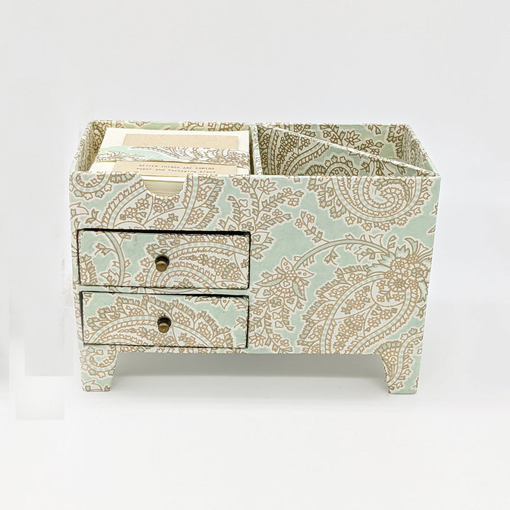 Handmade Paper Desk Organiser with Mini Drawers