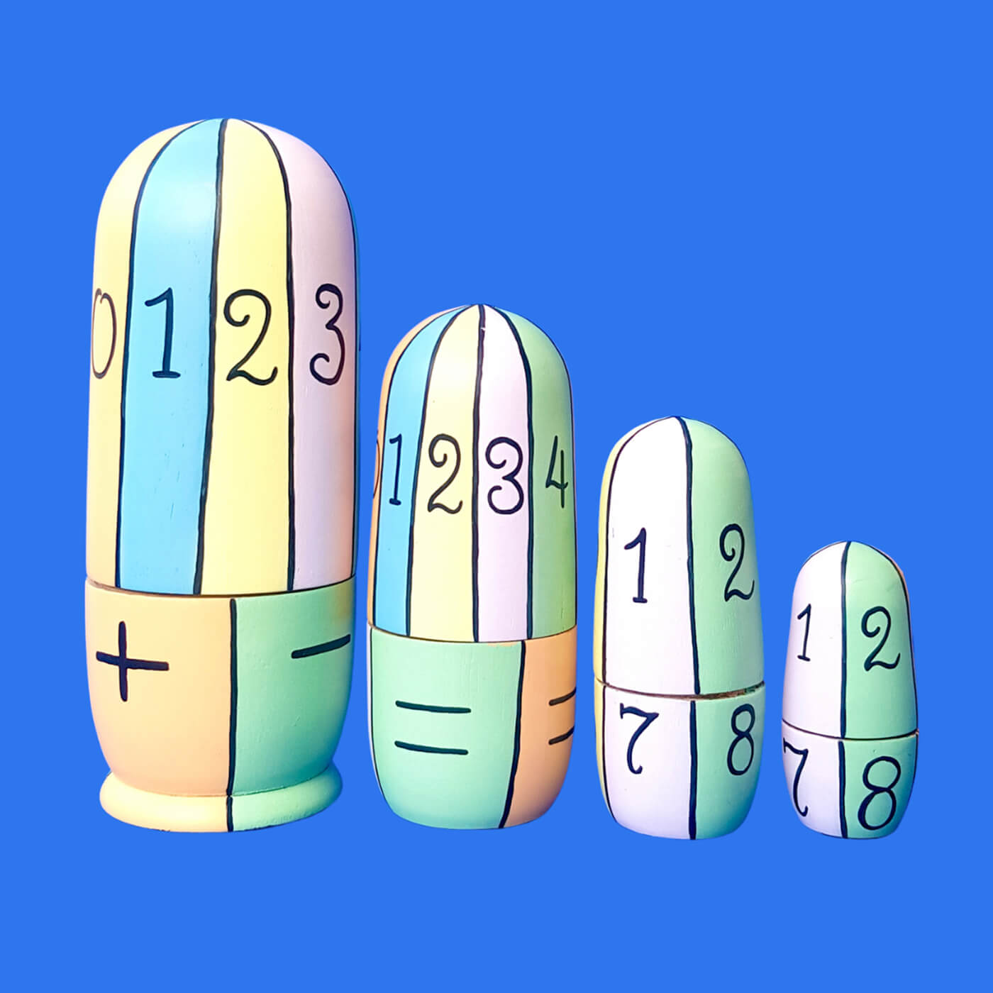 Math Doll Buy Solve The Math Wooden Dolls - Set of 4 Online On Zwende