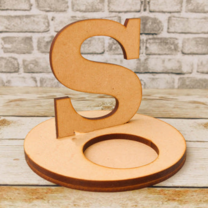 Ready to Paint MDF Monogram Tealight Holder "S" - TI127