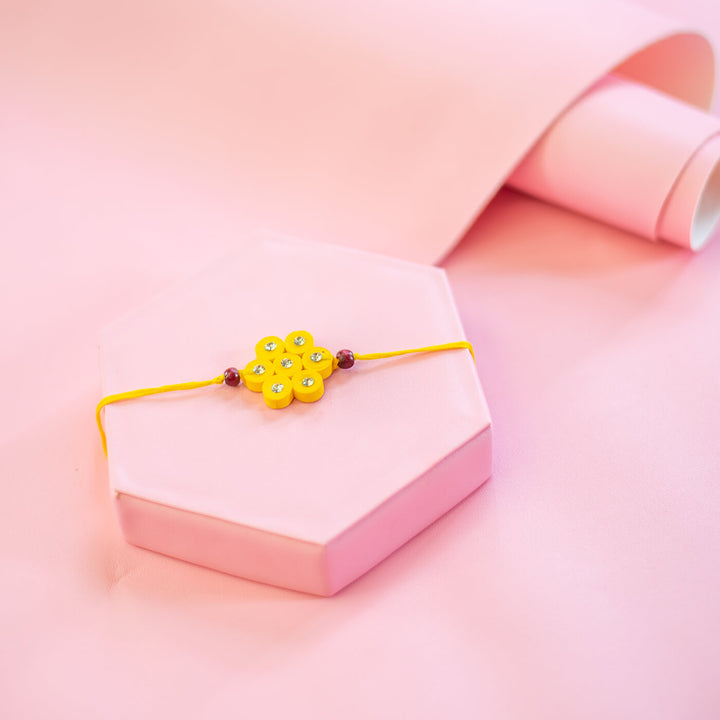 Paper Woven Yellow Glory Rakhi