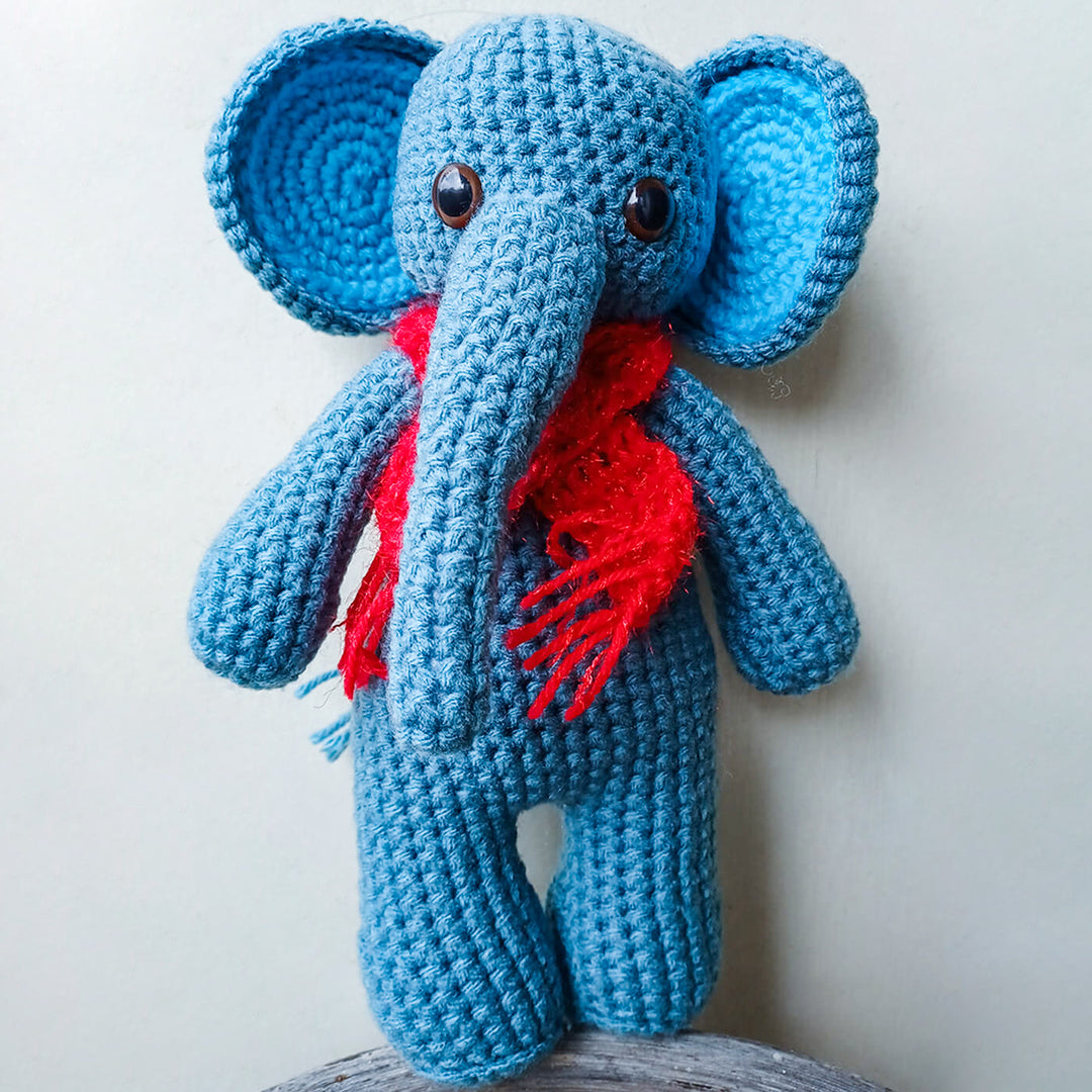 Male Elephant Amigurumi Crochet Toy