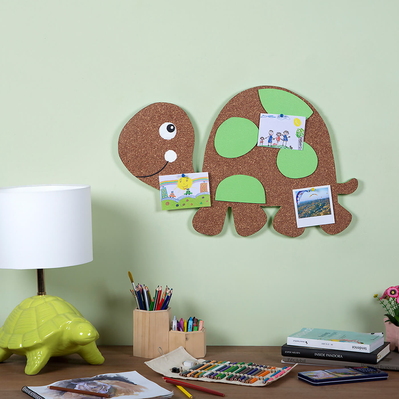 Buy Tortoise Cork Pinboard for Kids Online On Zwende