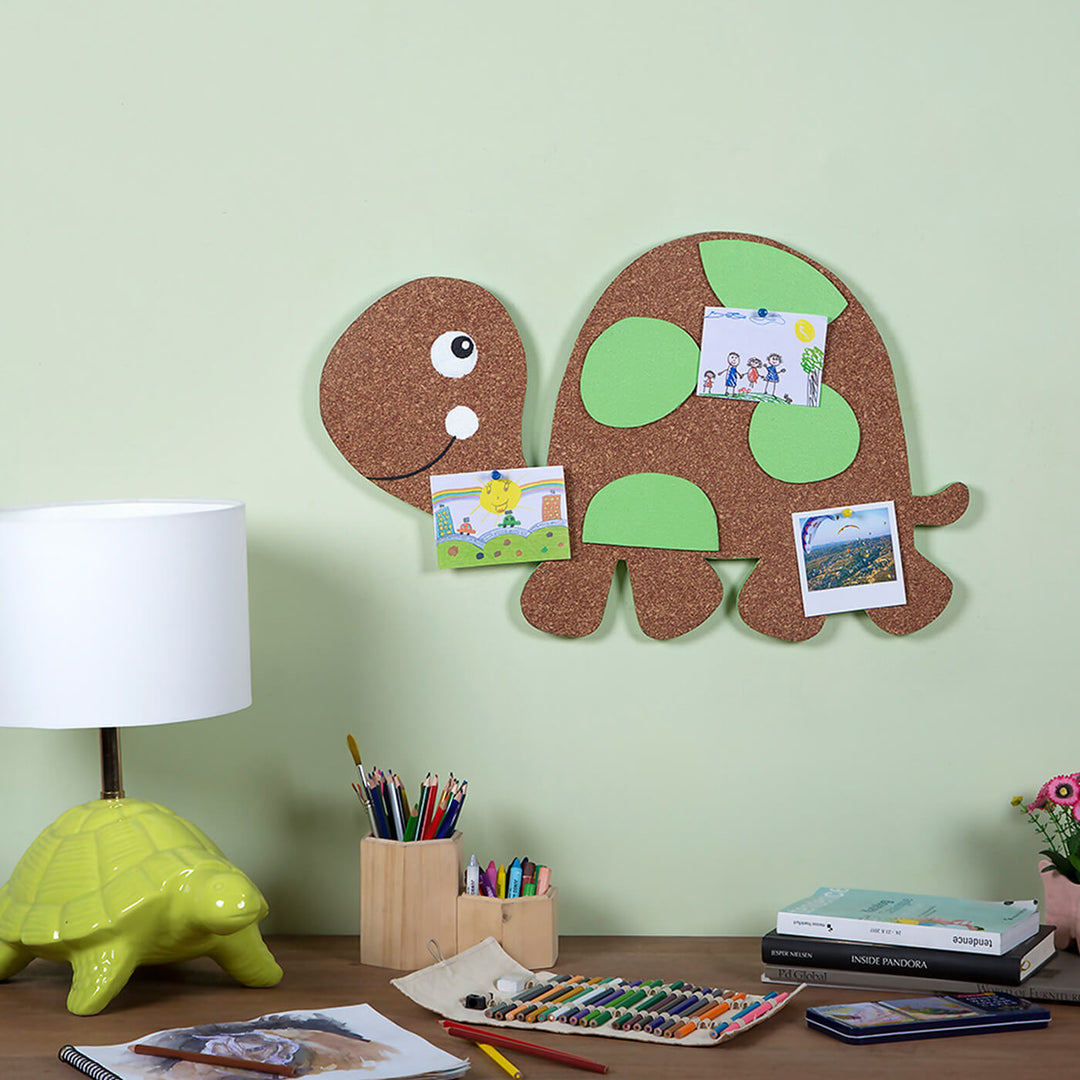 Tortoise Cork Pinboard for Kids