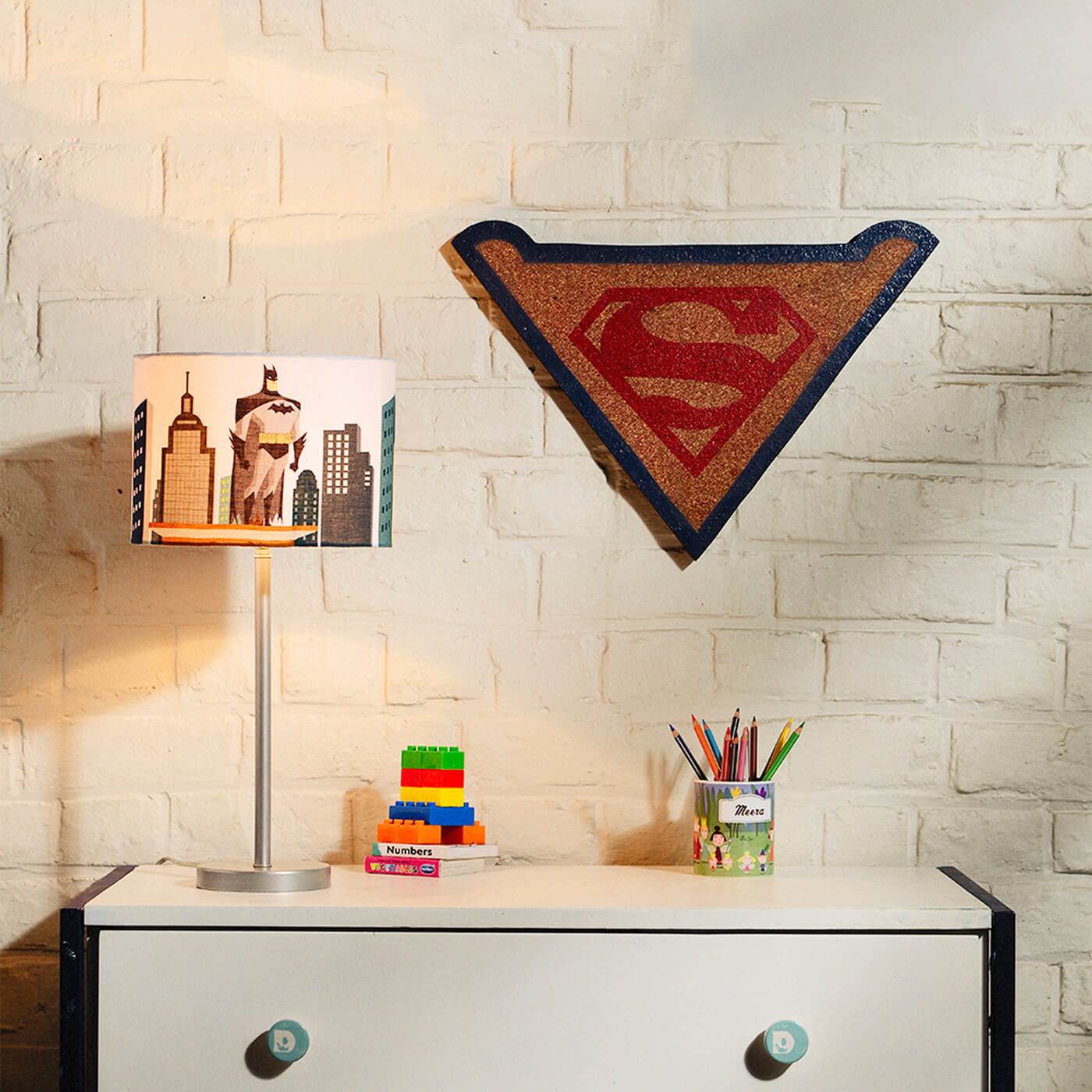 Buy Superman Shield Cork Pinboard for Kids Online On Zwende