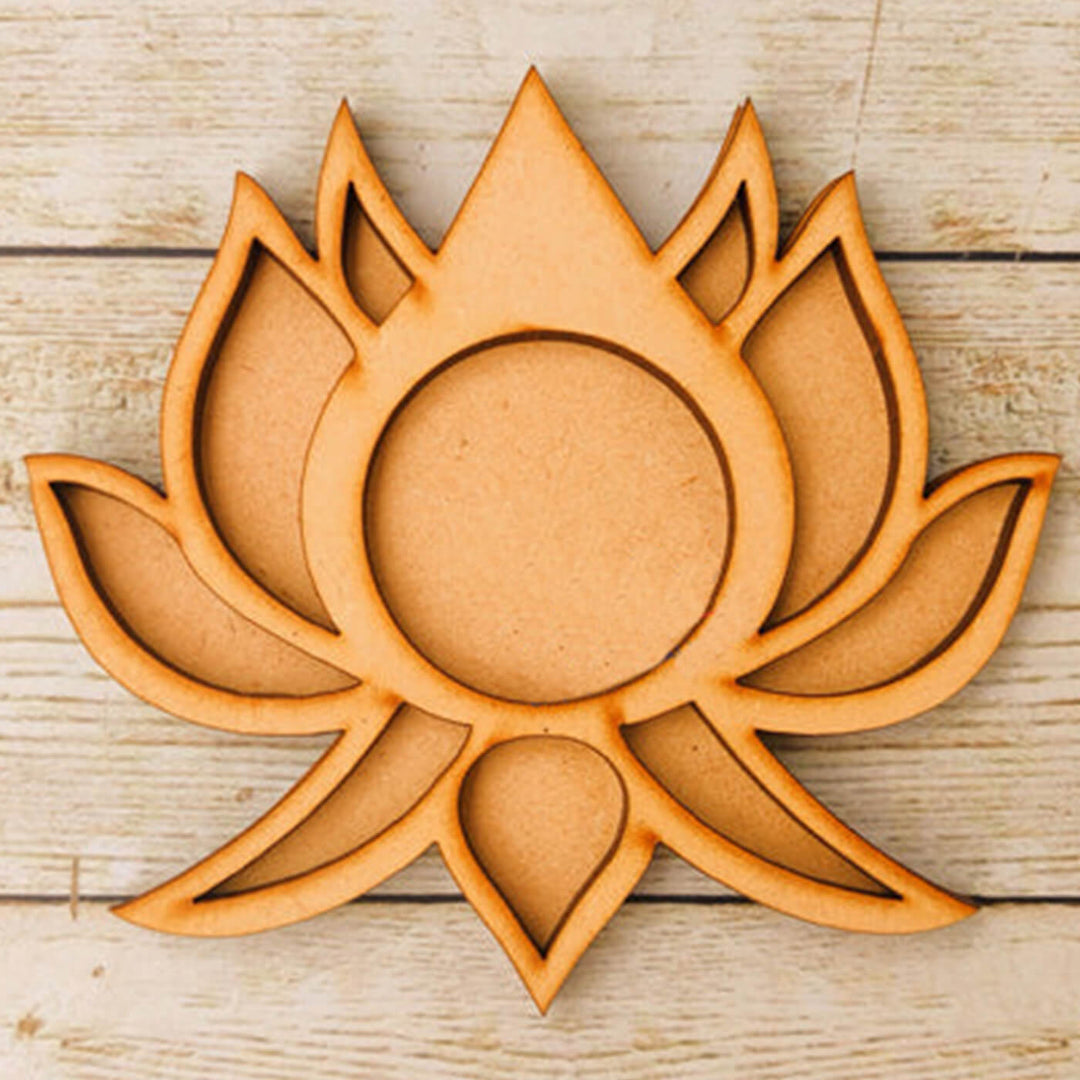 Ready to Paint MDF Lotus Tealight Holder - TI137