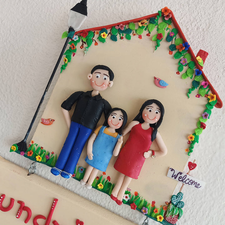 Personalised Gharonda Family Name Plate For 3 Characters