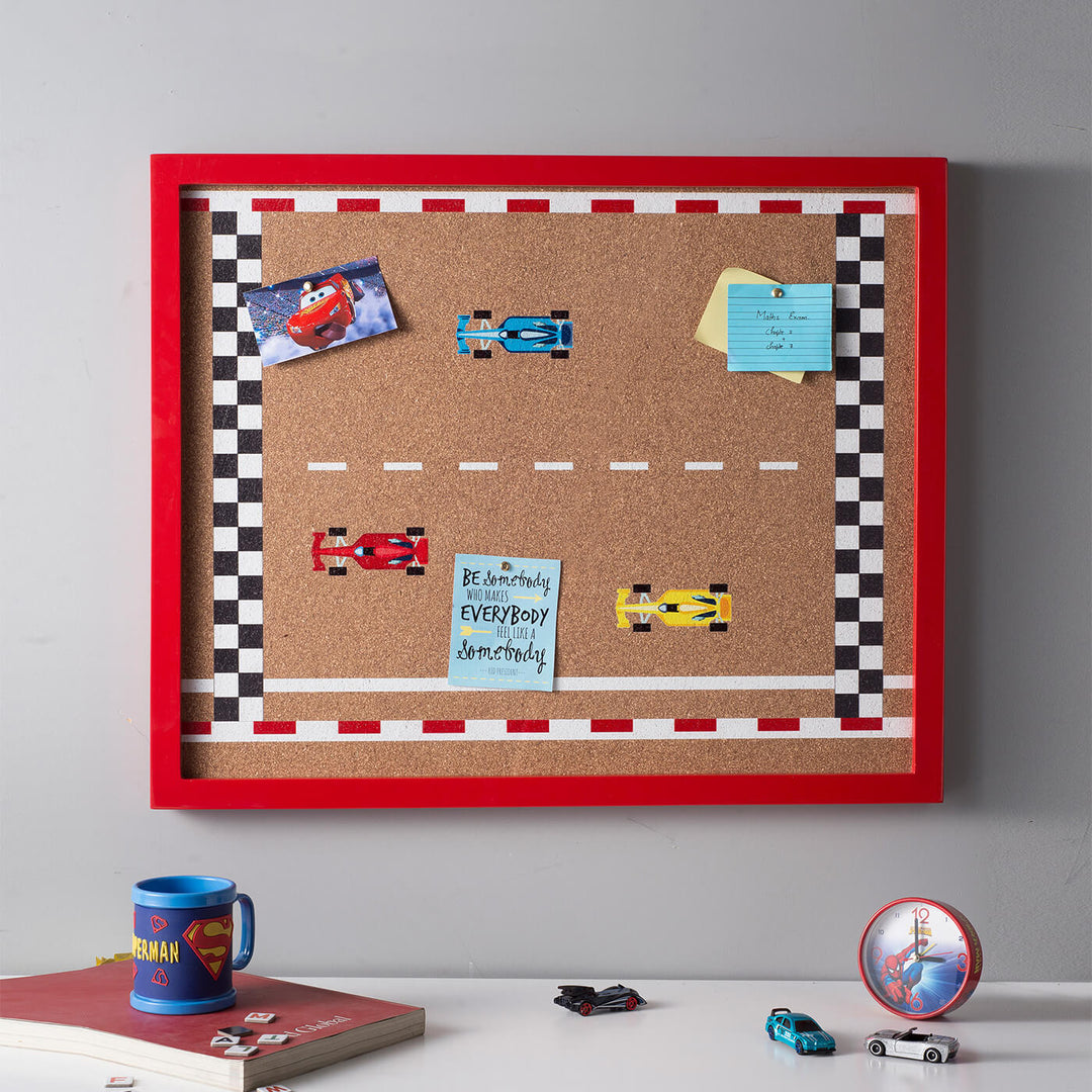 Racing Car Cork Pinboard for Kids