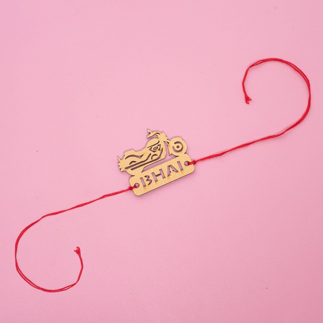 Handcrafted MDF Rakhi With Roli Chawal