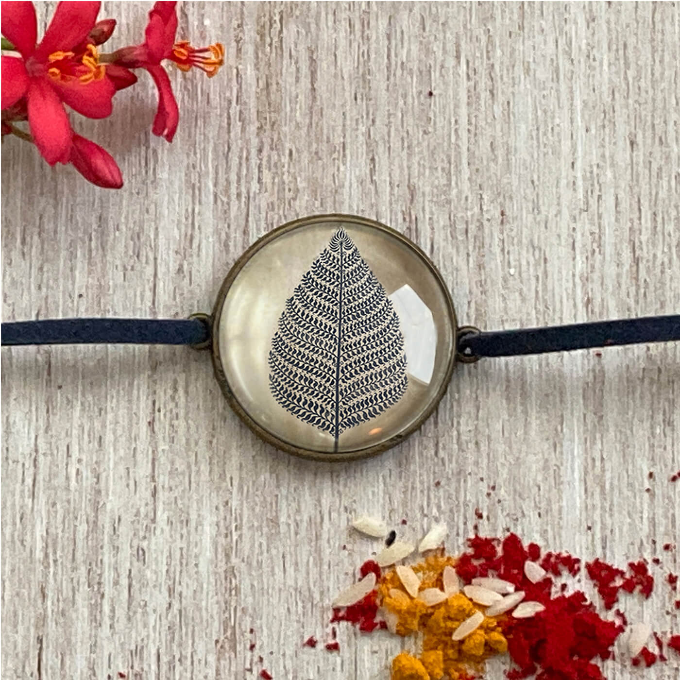 Buy Handcrafted Folkart Rakhi With Roli Chawal Online On Zwende