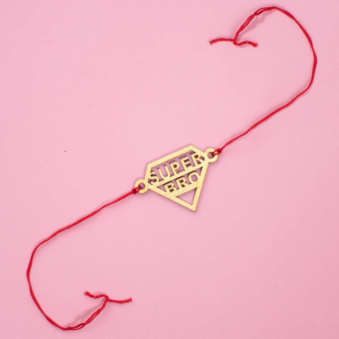 Handcrafted MDF Rakhi With Roli Chawal