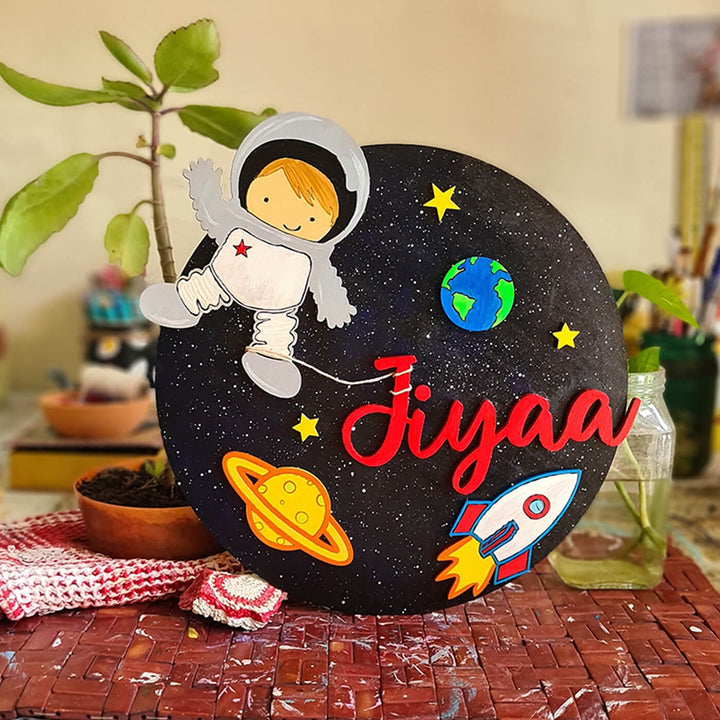 Space Theme Nameboard for Kids