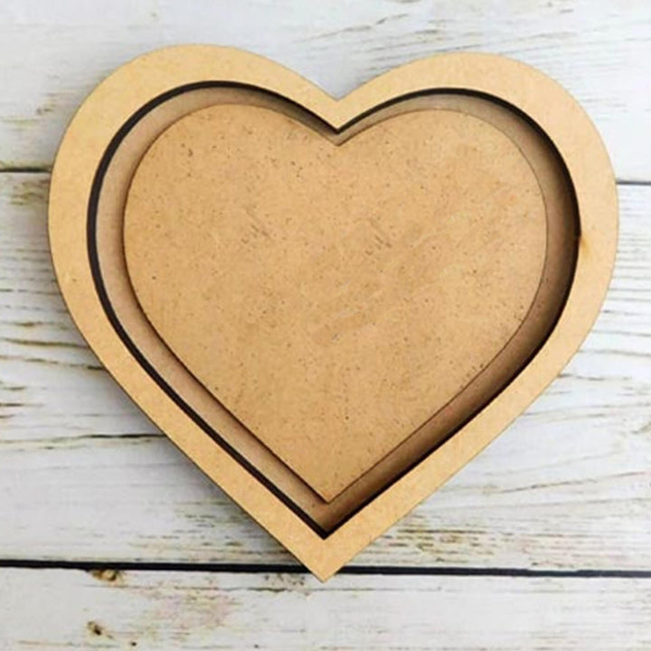 Saver Bundle - Ready to Paint MDF Fridge Magnet - Heart with Border