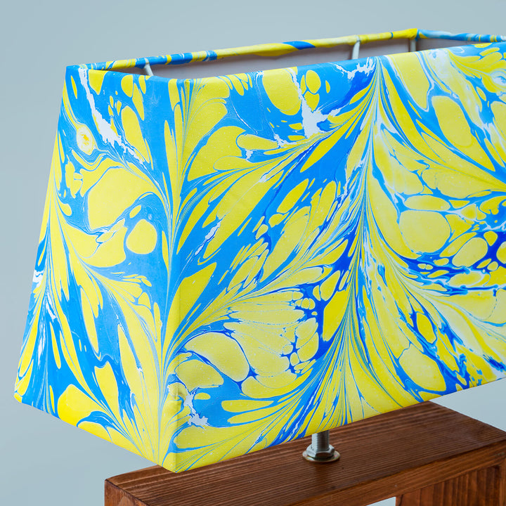 Marbled Fabric Rectangle Empire Lamp