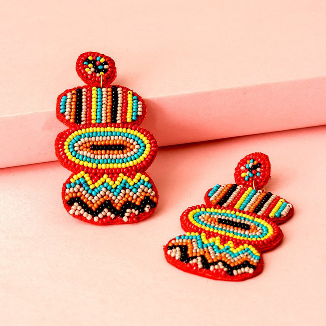 Hand Embroidered Bohemian Vibes Sequin Earrings