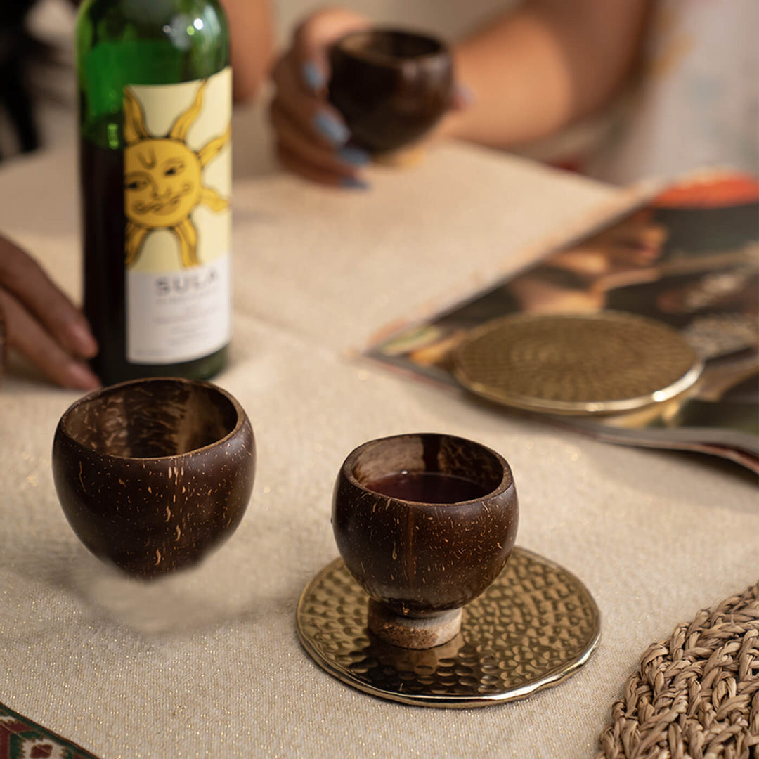 Coconut Shell Shot Glasses - Set of 4