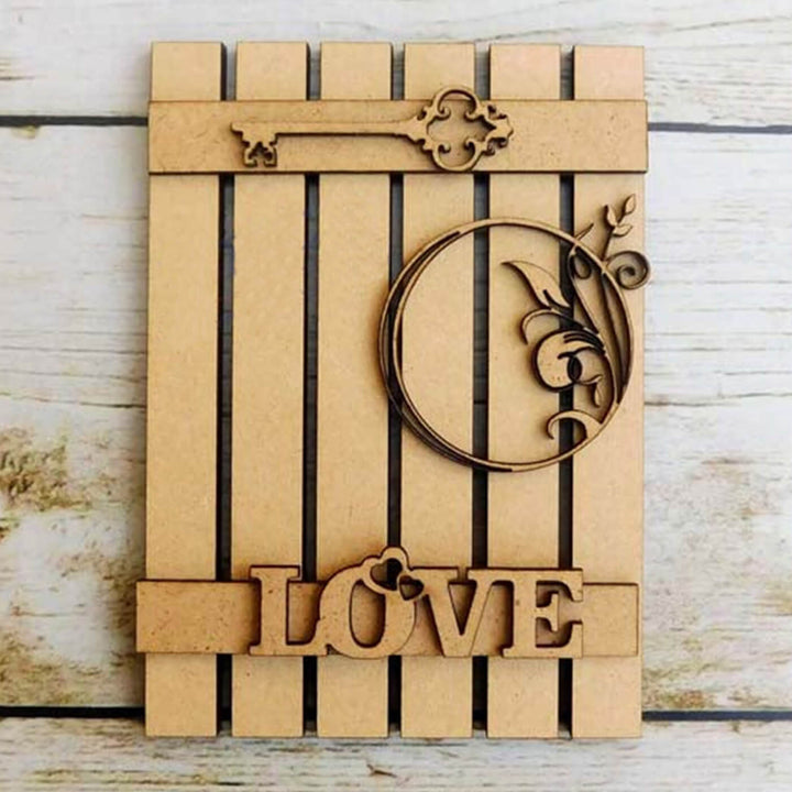 Ready to Paint MDF Fridge Magnet - Rustic Door