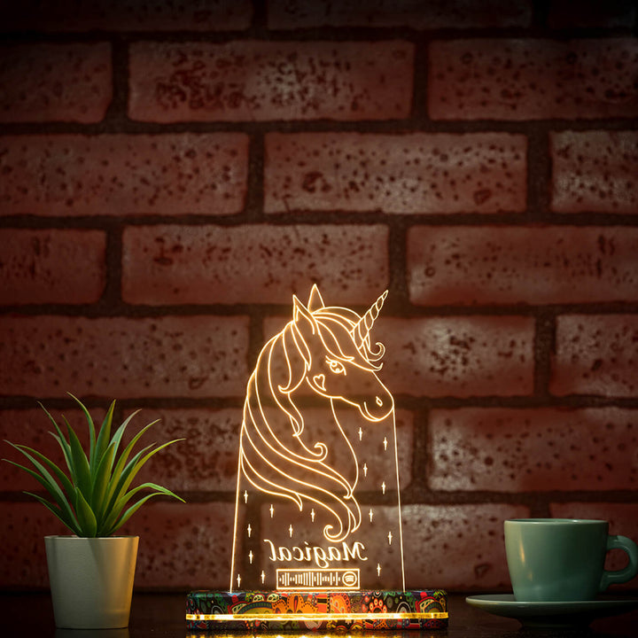 3D Illusion Unicorn Rechargeable LED Lamp