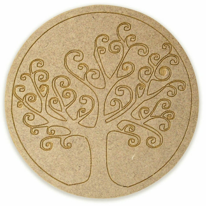 Ready to Paint MDF Engraved Mandala Base - 1111