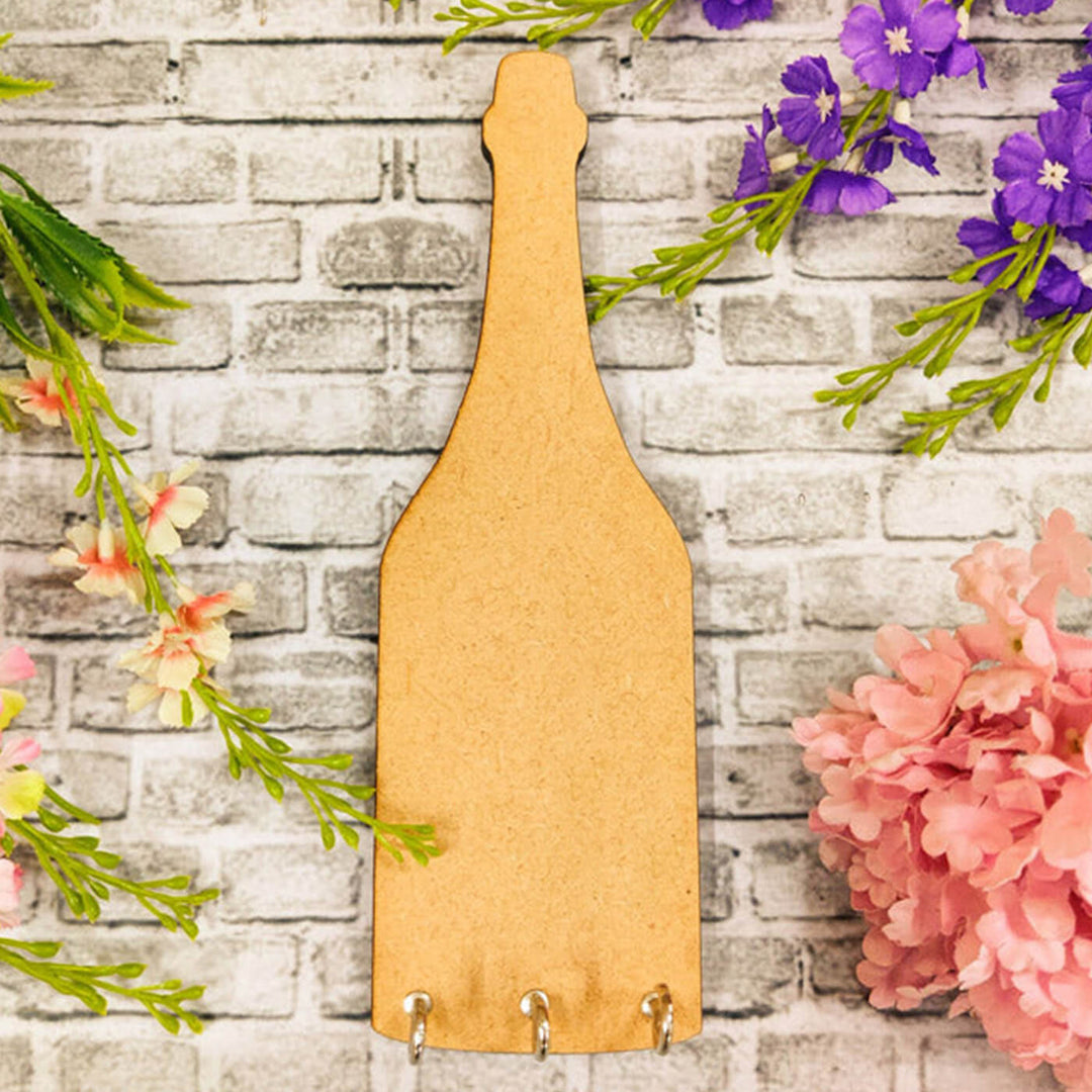 Ready to Paint MDF Key Holder - Long Bottle