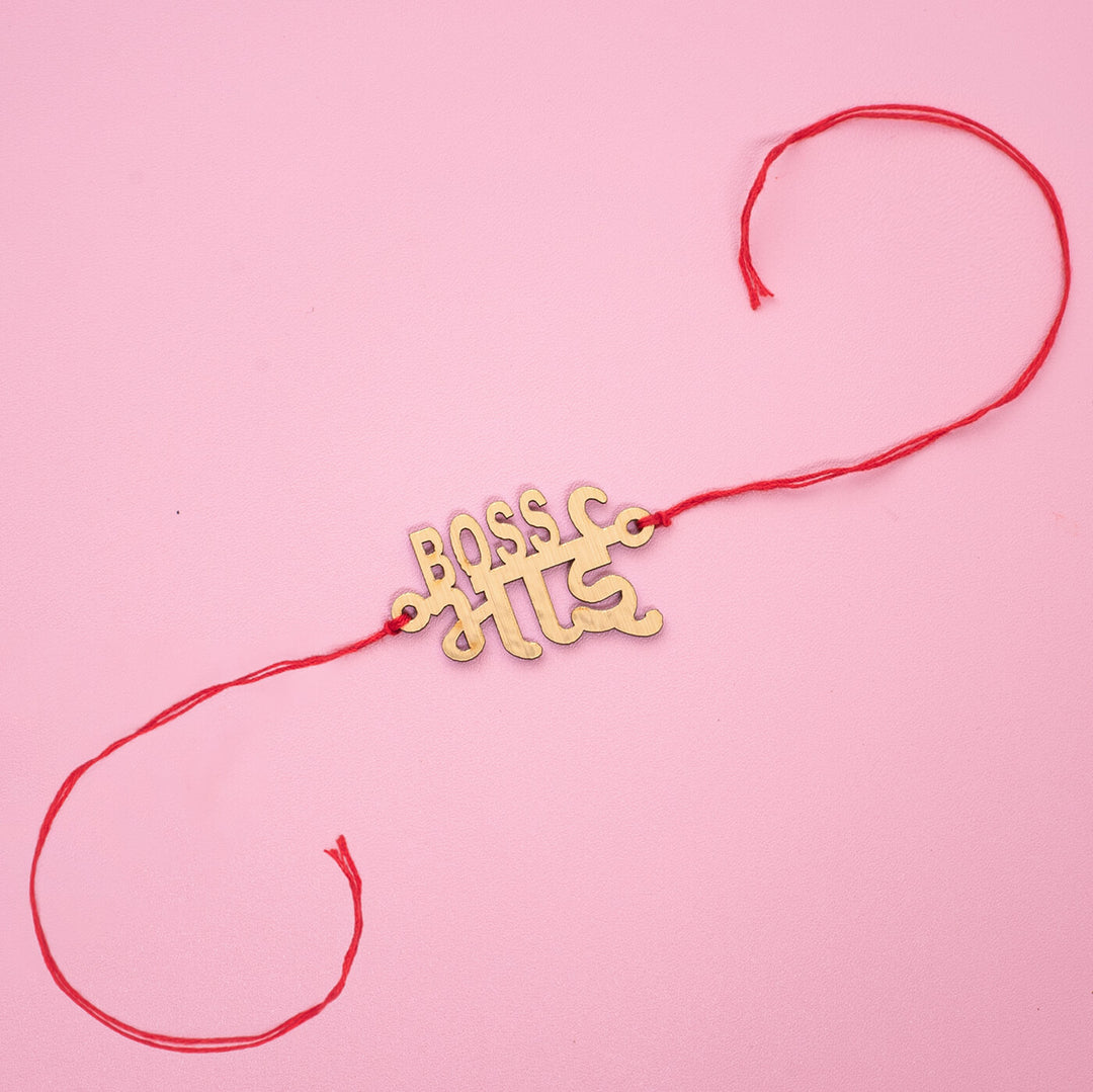 Handcrafted MDF Rakhi With Roli Chawal