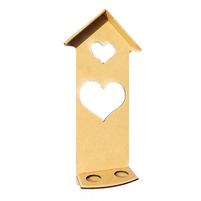 Ready to Paint MDF Tealight Holder - Dual Hearts