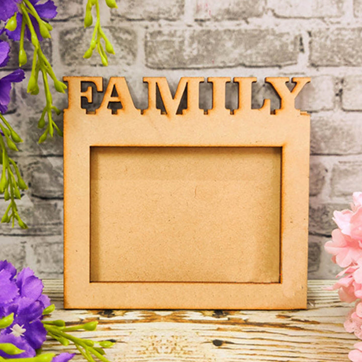 Ready to Paint MDF Fridge Magnet - Family Frame