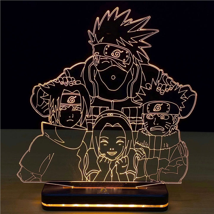 3D Illusion Naruto Team 07 Anime Rechargeable LED Lamp