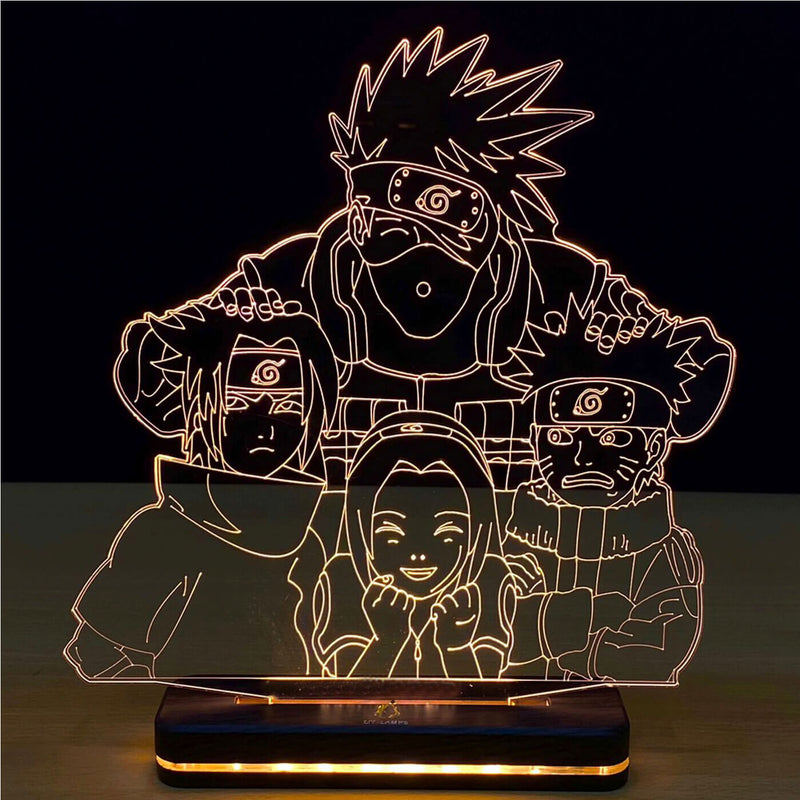 3D Illusion Naruto Team 07 Anime Rechargeable LED Lamp