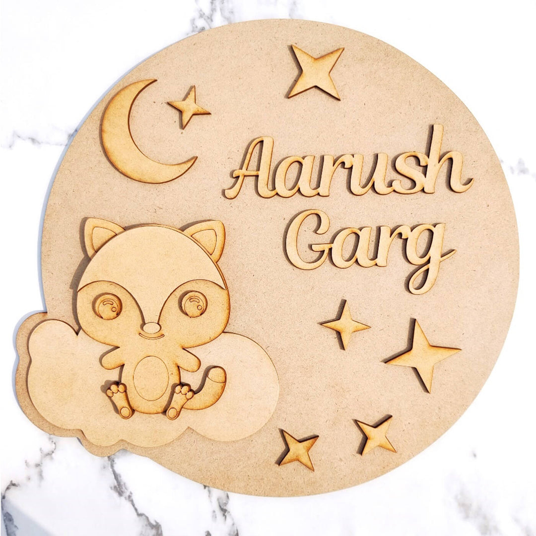 Ready to Paint MDF Nameplate - Mini Fox