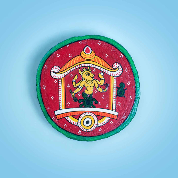 Handpainted Ganjifa Magnet - Kurma