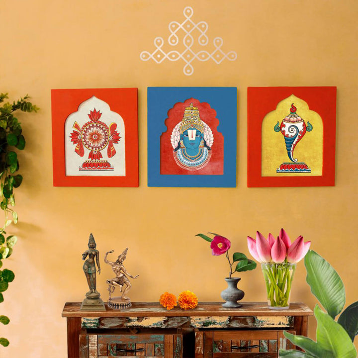 Traditional Wall Frames - Vishnu - Set of 3