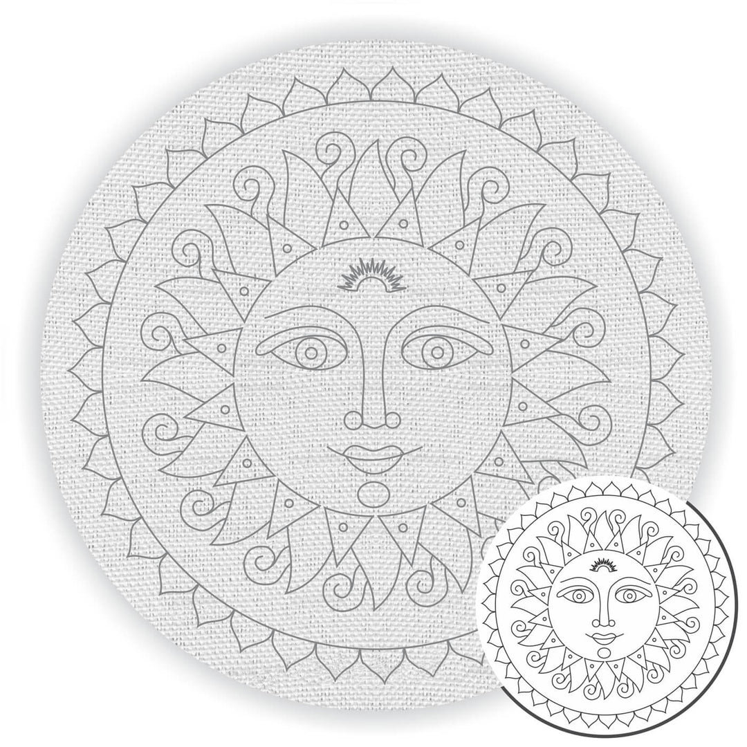 Pre Marked Canvas Base - Surya Mandala - 3011